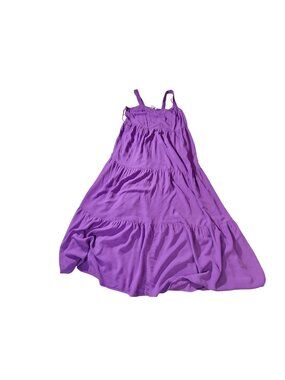 Como Blu Womens Purple Sleeveless Tiered Maxi Dress Rayon Size OX Elastic straps